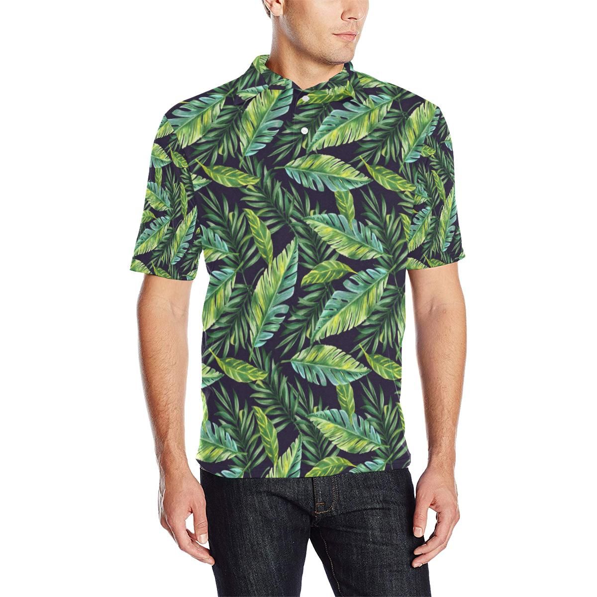 Tropical Flower Pattern Print Design Tf06 Men Polo Shirt Tropical Flower Pattern Print Design Tf06 Men Polo Shirt