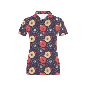 Tropical Flower Print Design Lks302 Women'S Polo Shirt