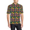 Tropical Folower Colorful Print Men Polo Shirt