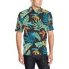 Tropical Palm Leaves Hawaiian Flower Men Polo Shirt