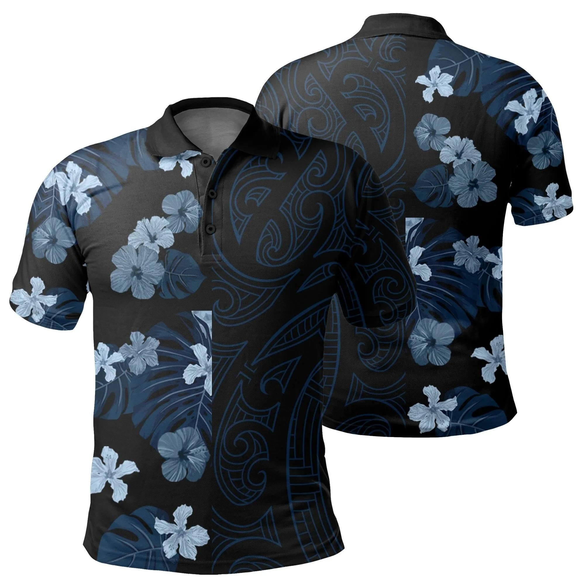 Tropical Polynesian - Hawaiian Polo Shirt - Curtis Style - AH - J2 Tropical Polynesian - Hawaiian Polo Shirt - Curtis Style - AH - J2