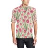 Tulip Pink Pattern Print Design Tp06 Men Polo Shirt