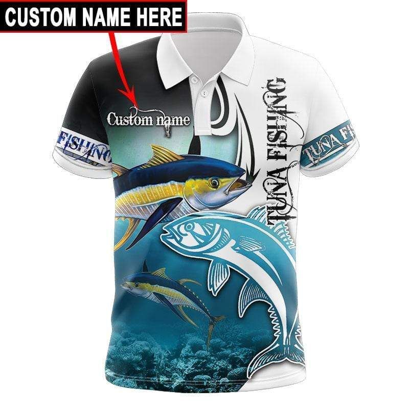 Tuna Fishing Custom Name Polo Shirt #Kv Tuna Fishing Custom Name Polo Shirt #Kv