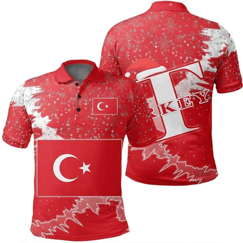 Turkey Christmas Coat Of Arms Polo Shirt X Style J78 Turkey Christmas Coat Of Arms Polo Shirt X Style J78
