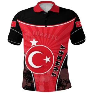 Turkey - T√ºrkiye Polo Shirt Circle Stripes Flag Version K13