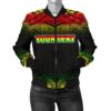 Turtle Women's Bomber Jacket - Custom Reggae Fog Style - BN09 Bomber Jacket