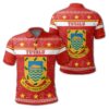 Tuvalu Coat Of Arms - Polo Shirt - Red - Christmas Style - J092