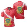 Tuvalu Coat Of Arms - Polo Shirt - Red - X Style - J82