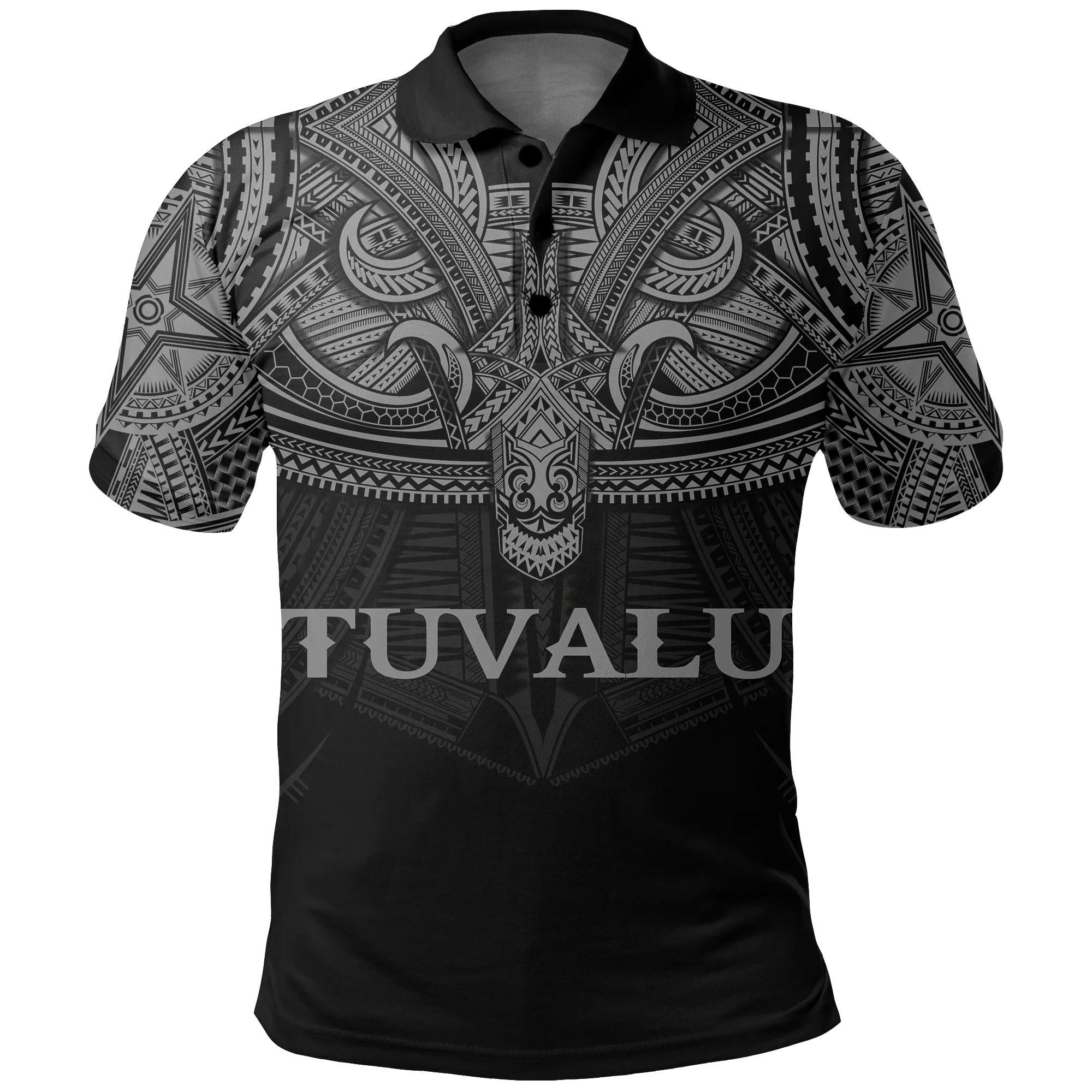 Tuvalu (Gray) Polo Shirt Polynesian A15 Tuvalu (Gray) Polo Shirt Polynesian A15