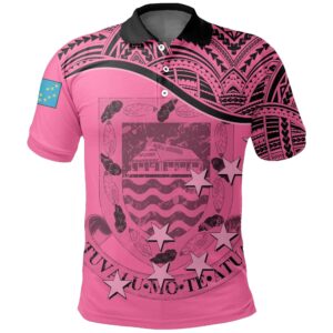 Tuvalu Pink Polo Shirt A02