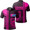 Tuvalu Pink Polo Shirt- Boba Style - AH - J14