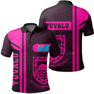Tuvalu Pink Polo Shirt- Boba Style - AH - J14