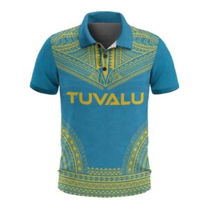Tuvalu Polo Shirt - Polynesian Chief Flag Version - BN10