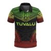 Tuvalu Polo Shirt - Polynesian Chief Reggae Version - BN10