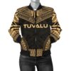 Tuvalu Polynesian Chief Women'S Bomber Jacket - Gold Version - Bn10 Bomber Jacket