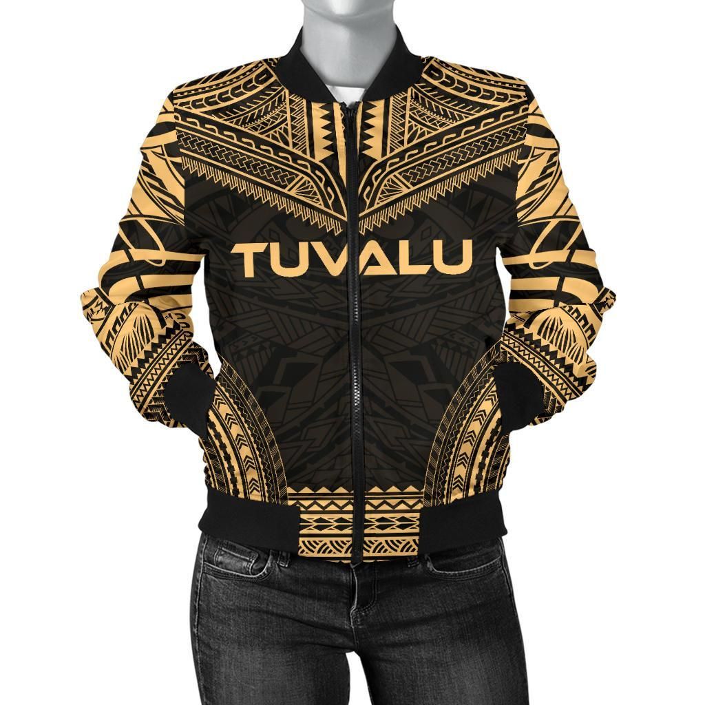 Tuvalu Polynesian Chief Women'S Bomber Jacket - Gold Version - Bn10 Bomber Jacket Tuvalu Polynesian Chief Women'S Bomber Jacket - Gold Version - Bn10 Bomber Jacket