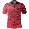 Tuvalu Red Polo Shirt A02