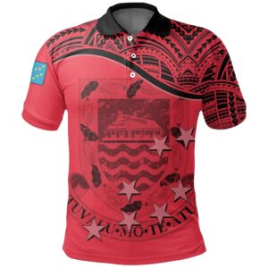 Tuvalu Red Polo Shirt A02