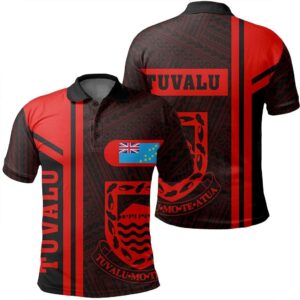 Tuvalu Red Polo Shirt- Boba Style - AH - J14