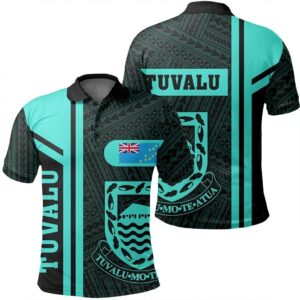 Tuvalu Turquoise Polo Shirt- Boba Style - AH - J14