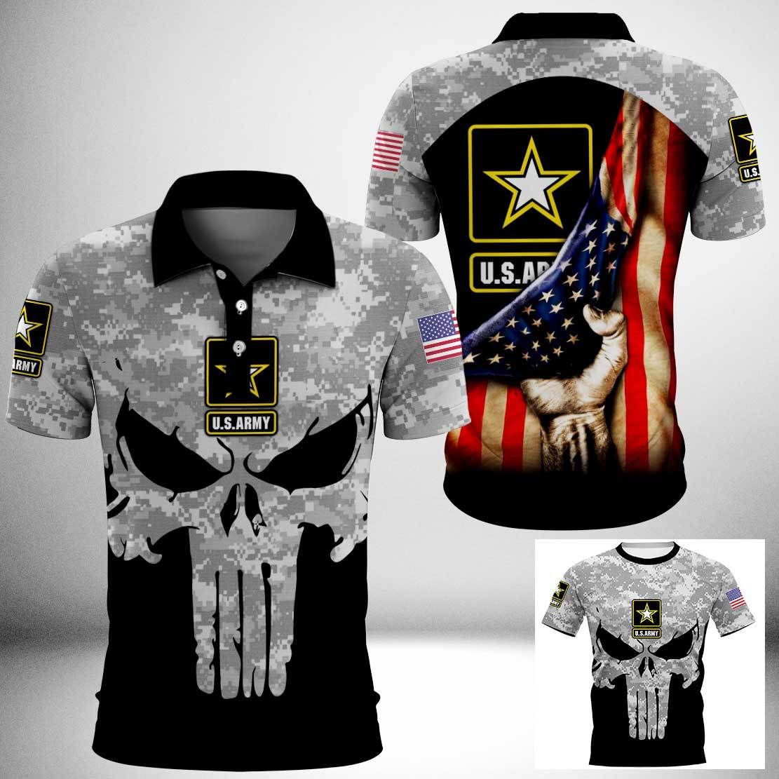 U.S Army Polo Shirt 3D Full Printing U.S Army Polo Shirt 3D Full Printing