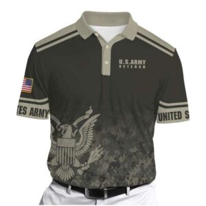 U.S Army Veteran Fallen Eagle Polo Shirt