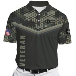 U.S Army Veteran Hive Pattern Polo Shirt