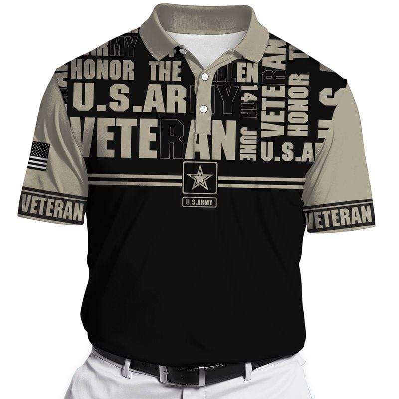 U.S Army Veteran Letters Polo Shirt U.S Army Veteran Letters Polo Shirt