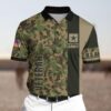 U.S Army Veteren Green Camo Polo Shirt