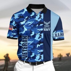 U.S Navy Veteren Camo Polo Shirt