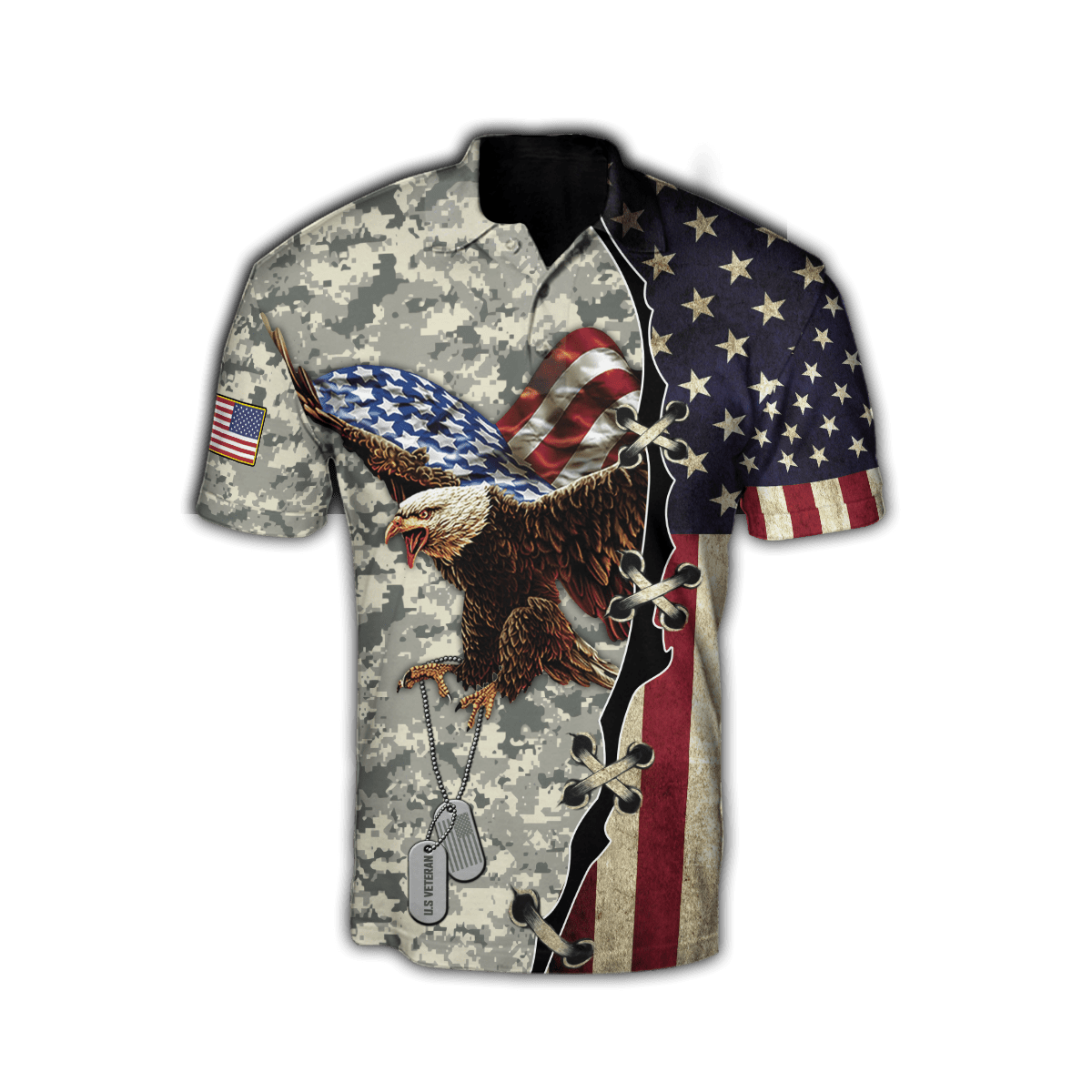 U.S Veteran Eagle Tag Polo Shirt U.S Veteran Eagle Tag Polo Shirt
