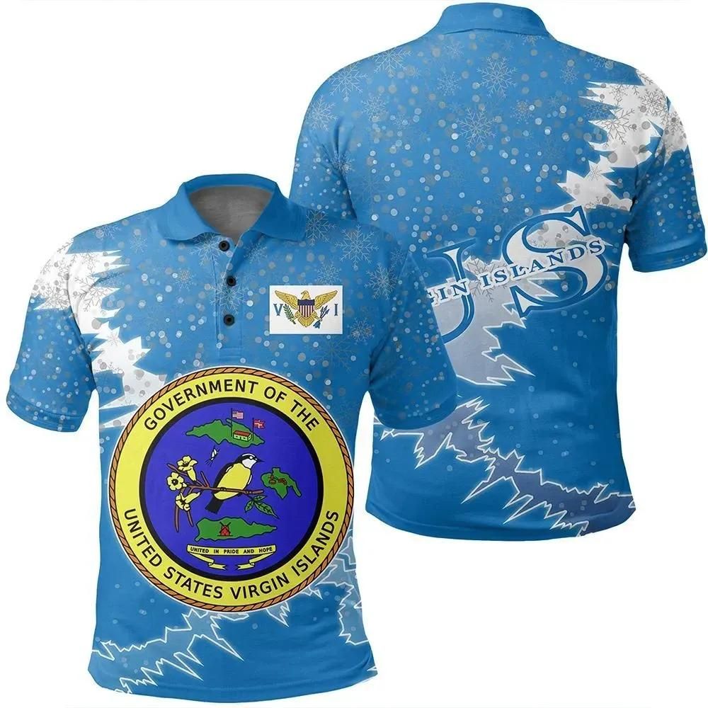 US Virgin Islands Christmas Coat Of Arms Polo Shirt X Style J78 US Virgin Islands Christmas Coat Of Arms Polo Shirt X Style J78
