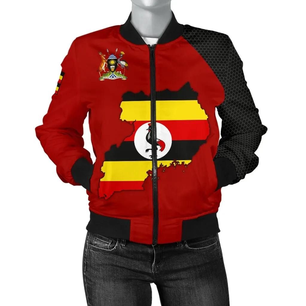 Uganda Bomber Jacket Map (Women) A5 Bomber Jacket Uganda Bomber Jacket Map (Women) A5 Bomber Jacket
