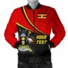 Uganda Personalised Men's Bomber Jacket - National Flag - BN15 Bomber Jacket