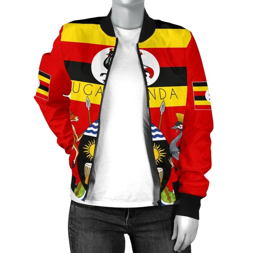 Uganda-Pride-Womens-Bomber-Jacket-Uganda-Flag-with-Grey-Crowned-Crane-BN21-Bomber-Jacket-2