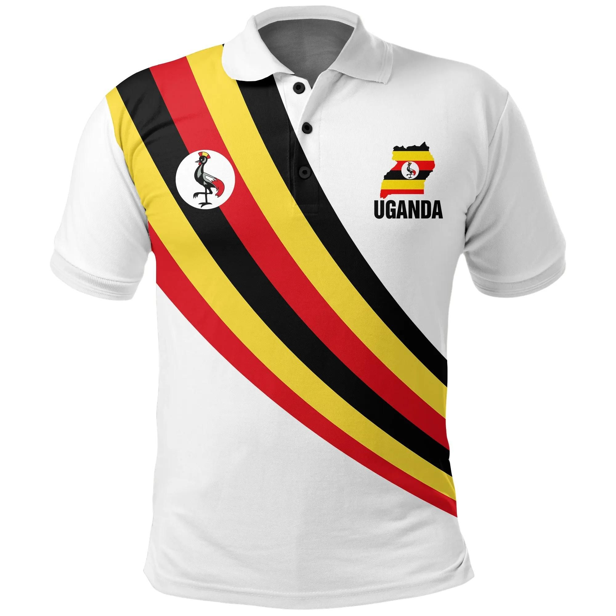 Uganda Special Flag Polo Shirt A25 Uganda Special Flag Polo Shirt A25