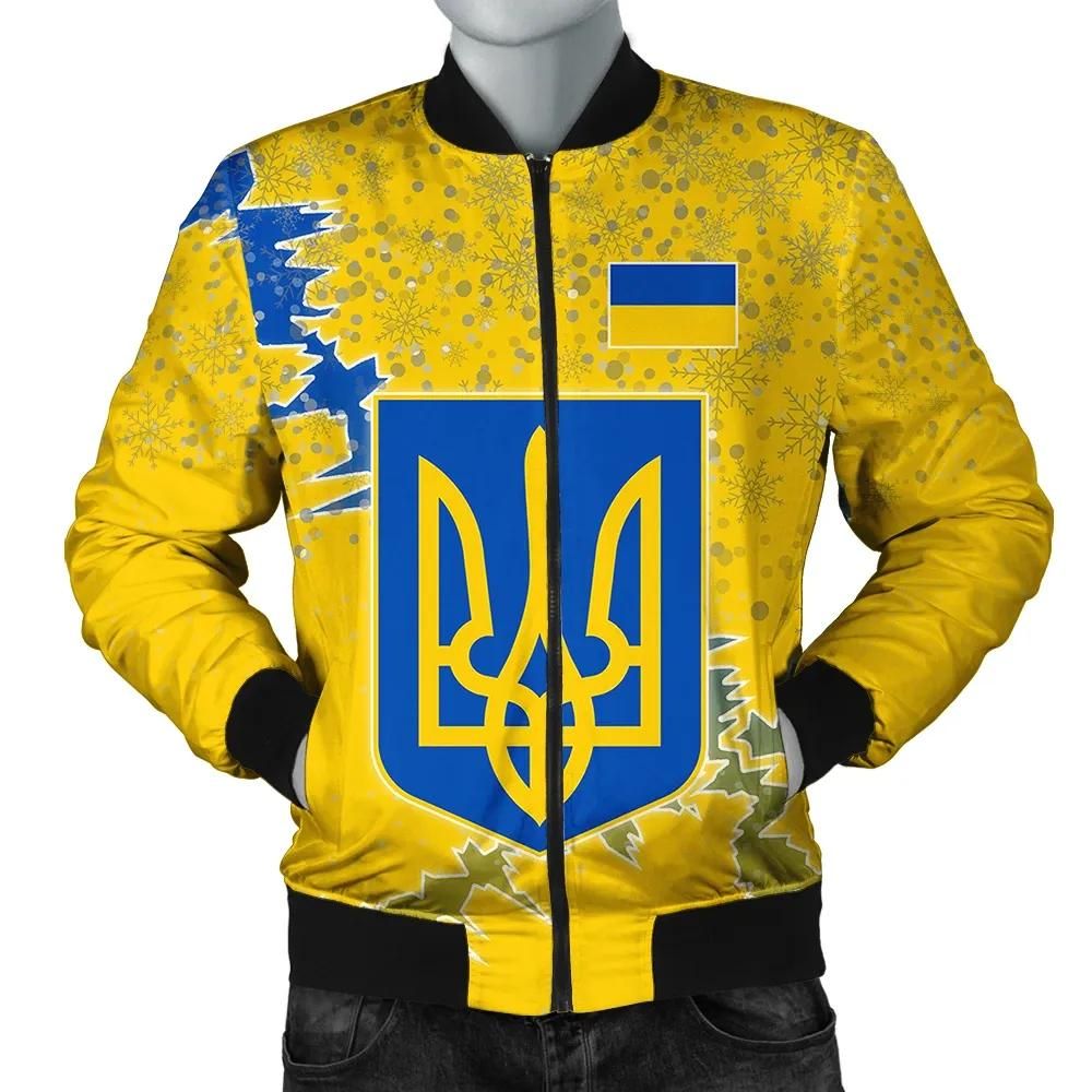 Ukraine Christmas Coat Of Arms Men Bomber Jacket X Style J78 Bomber Jacket Ukraine Christmas Coat Of Arms Men Bomber Jacket X Style J78 Bomber Jacket