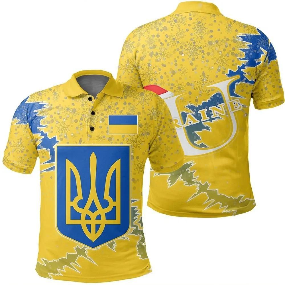 Ukraine Christmas Coat Of Arms Polo Shirt X Style J78 Ukraine Christmas Coat Of Arms Polo Shirt X Style J78