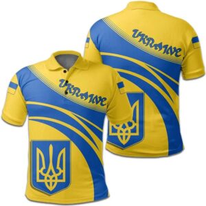 Ukraine Coat Of Arms Polo Shirt Cricket Style J5W