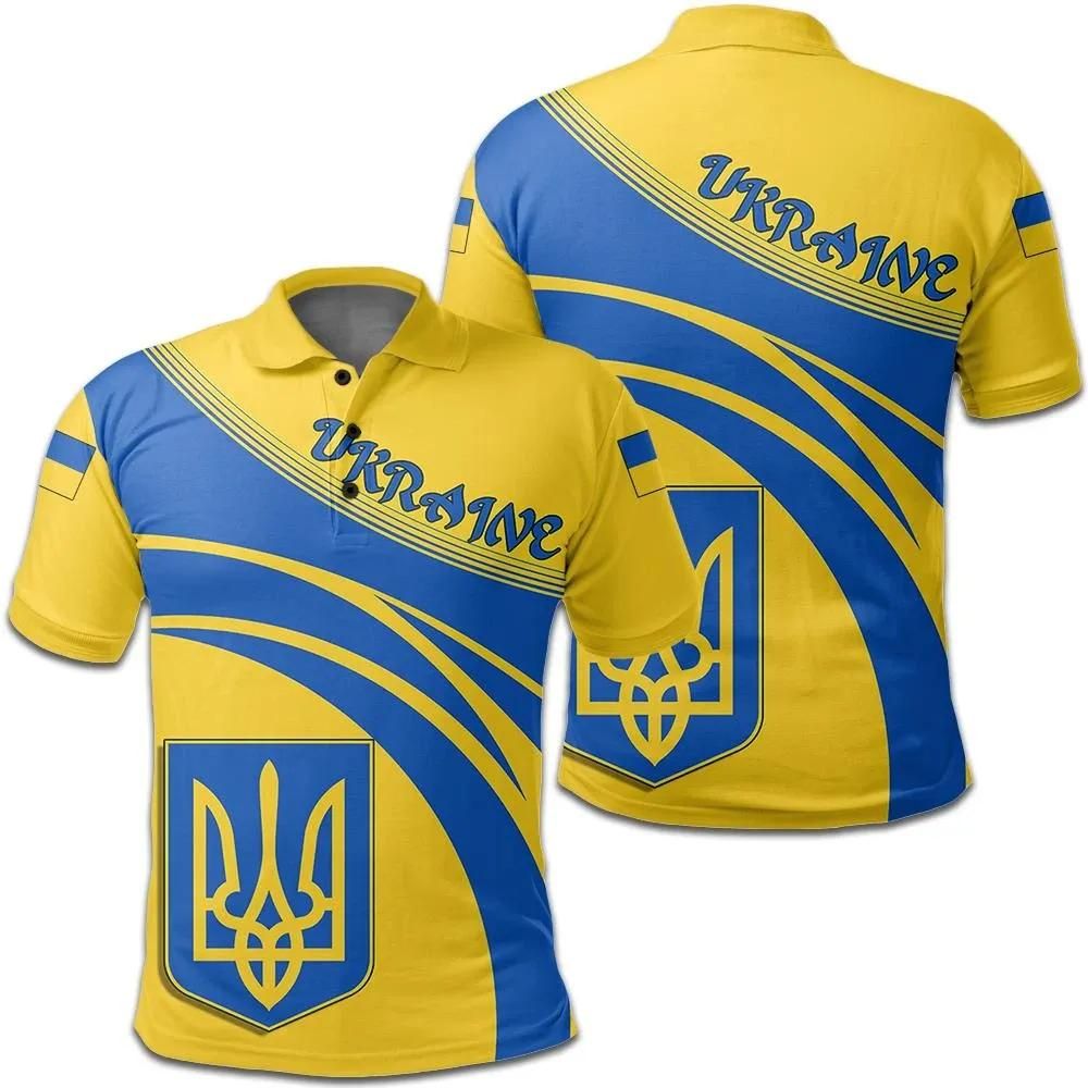 Ukraine Coat Of Arms Polo Shirt Cricket Style J5W Ukraine Coat Of Arms Polo Shirt Cricket Style J5W