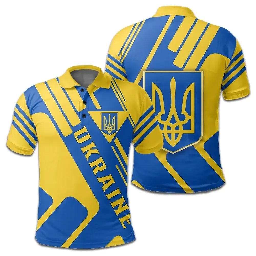 Ukraine Coat Of Arms Polo Shirt Rockie J5W Ukraine Coat Of Arms Polo Shirt Rockie J5W
