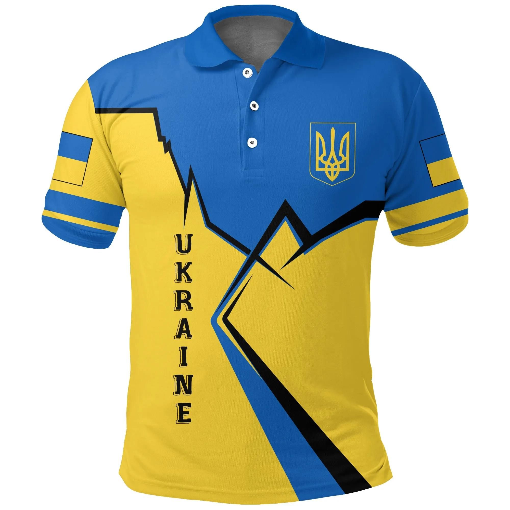 Ukraine Polo Shirt Lightning A02 Ukraine Polo Shirt Lightning A02