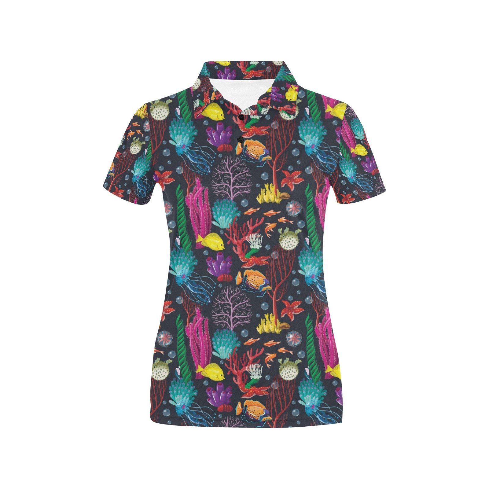 Underwater Cute Print Design Lks303 Women'S Polo Shirt Underwater Cute Print Design Lks303 Women'S Polo Shirt