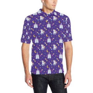 Unicorn Casttle Men Polo Shirt