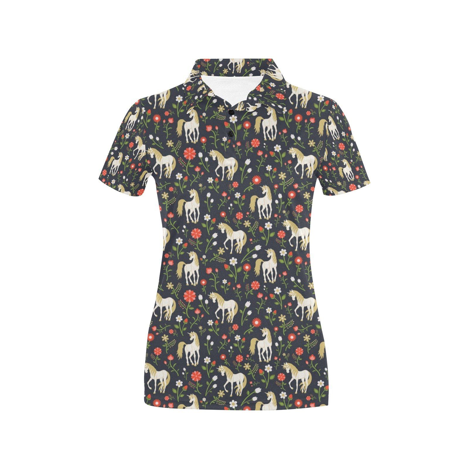 Unicorn Print Design Lks301 Women'S Polo Shirt Unicorn Print Design Lks301 Women'S Polo Shirt