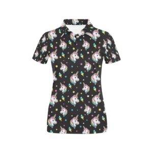 Unicorn Print Design Lks302 Women'S Polo Shirt