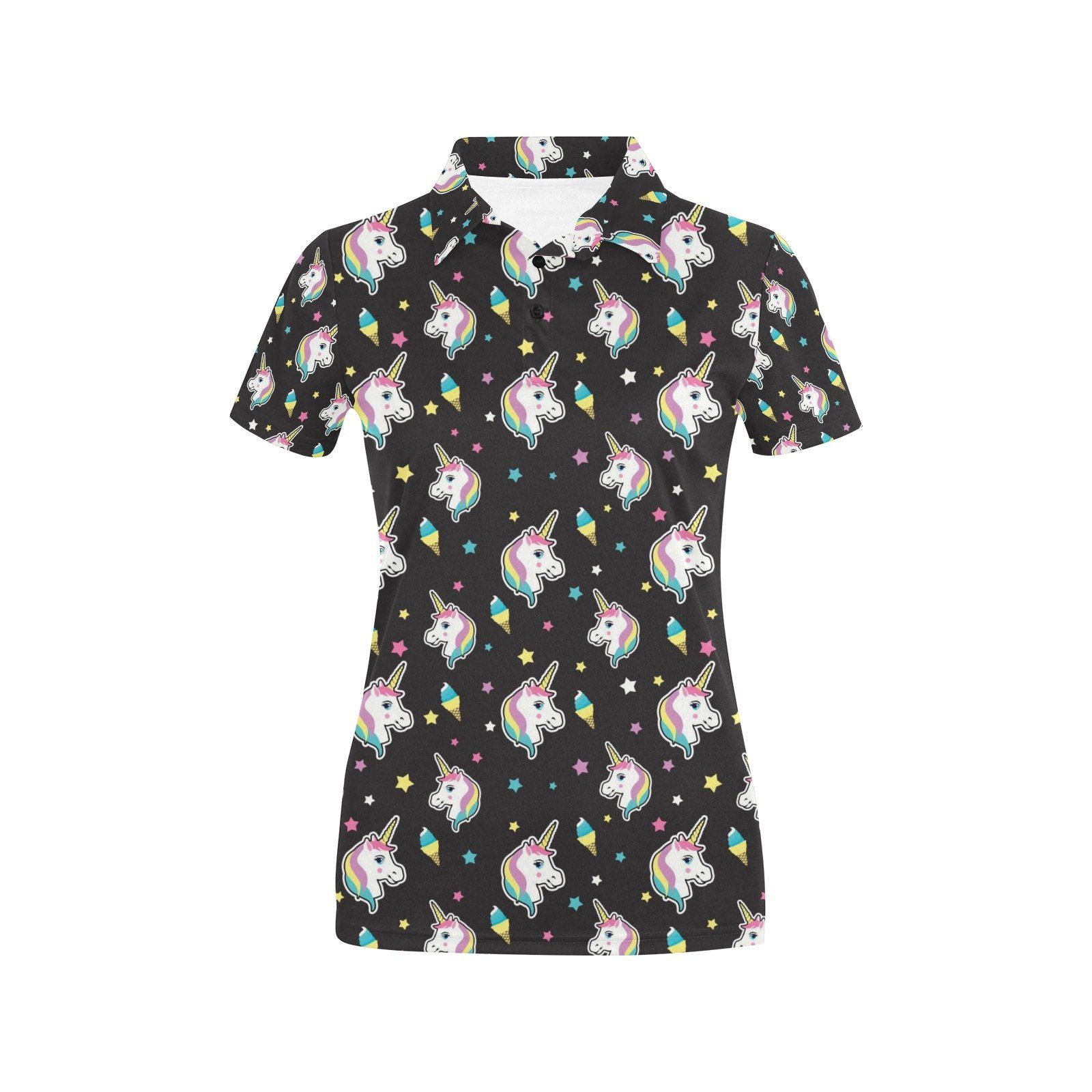 Unicorn Print Design Lks302 Women'S Polo Shirt Unicorn Print Design Lks302 Women'S Polo Shirt