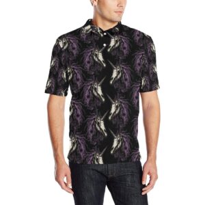 Unicorn Skull Head Men Polo Shirt
