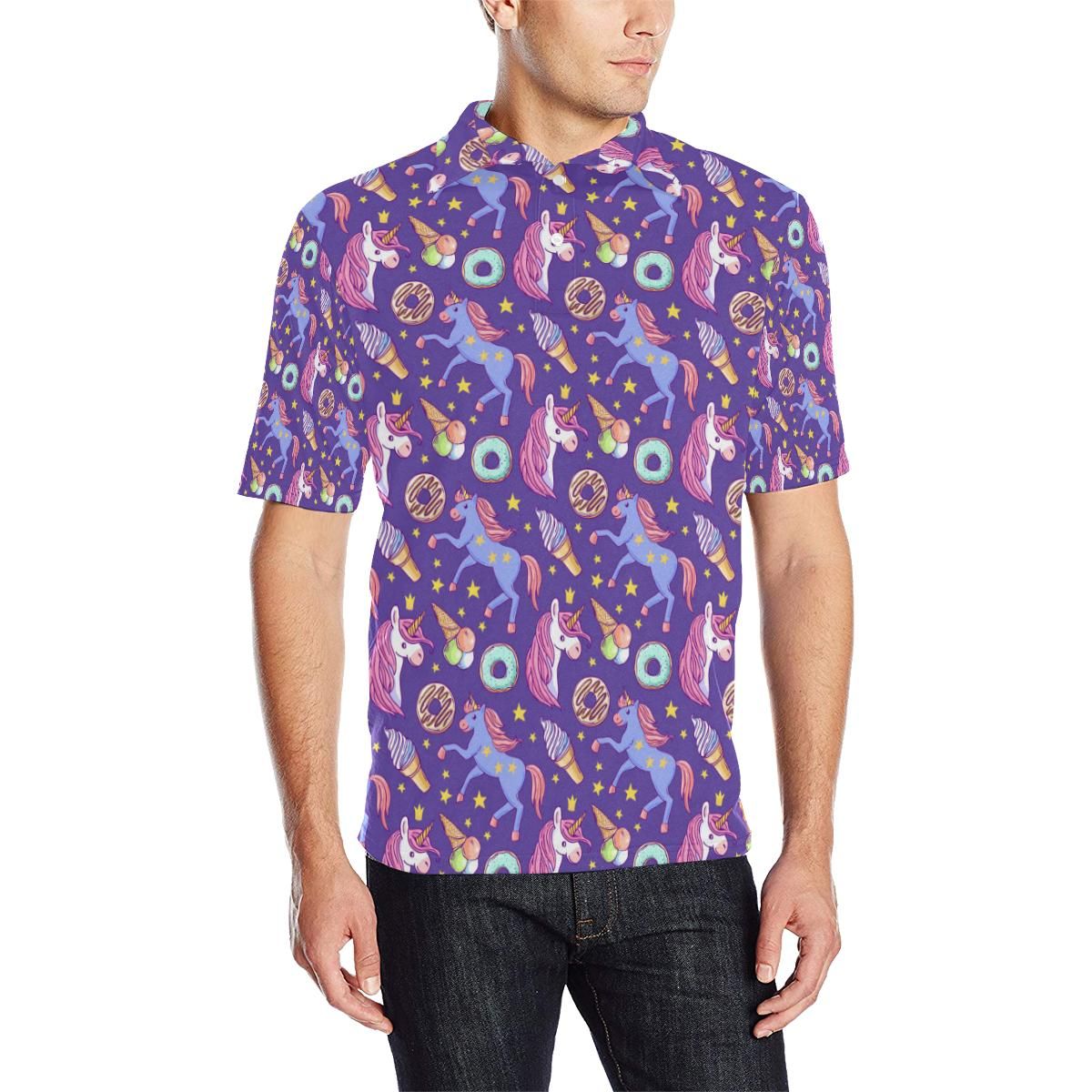 Unicorn Sweety Men Polo Shirt Unicorn Sweety Men Polo Shirt
