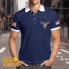 United States Navy Eagle Veteran Custom Name Polo Shirt